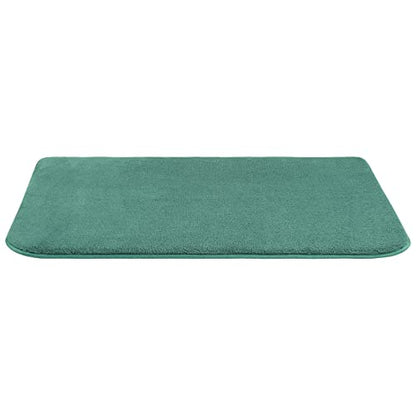 American Soft Linen 21x32 Fluffy Foamed Slip Reducer Bath Rug, Machine Washable Area Bath Mat Rugs for Bathroom, Colonial Blue - color: Teal, style: 21x32" Fluffy Foamed Bath Mat