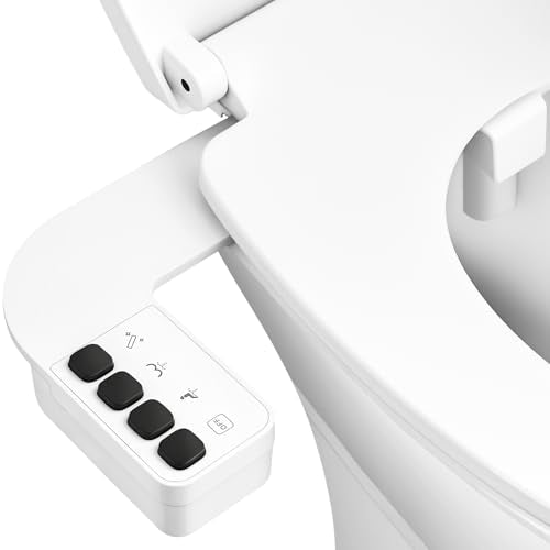 Bidet Attachment for Toilet Non-Electric,Ultra-Slim Self-Cleaning Toilet Bidet with Foldable Dual Nozzles,Adjustable Water Pressure for Rear and Feminine Wash(White) - color: A2-Bidet Attachment