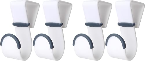 Bexter 4-Pack Over-Door Hooks – Heavy-Duty Plastic with Non-Slip Rubber Grip & Door Protection