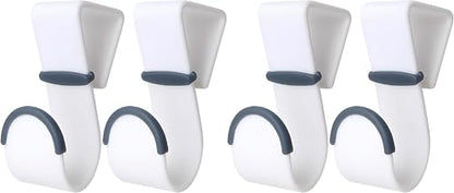 Bexter 4-Pack Over-Door Hooks – Heavy-Duty Plastic with Non-Slip Rubber Grip & Door Protection