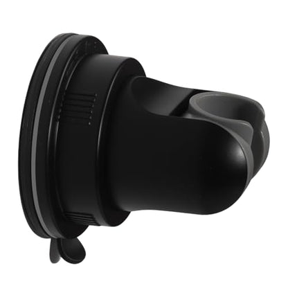 Hand held Showerhead Holder Wall Mounted with Suction Cup - Reusable- Wide Anlge Adustable Shower Hose Holder (Matte Black) - color: Matte Black