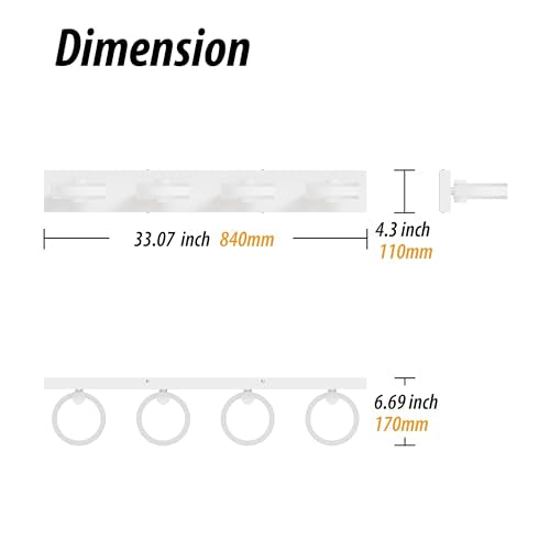 LED Bathroom Light Fixtures, 33inch White Vanity Lights, Modern 4 Light Acrylic Wall Sconces, 350° Rotatable Wall Lighting Fixture Over Mirror - color: White, size: 4 Lights