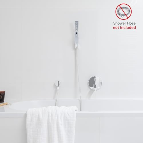 G-Promise All Metal Square 3 Function Handheld Shower Head(Chrome) | All Metal Construction, 3 Function Modes with Massage, Modern Look, Push Switch, Easy Installation - color: Chrome, style: Square