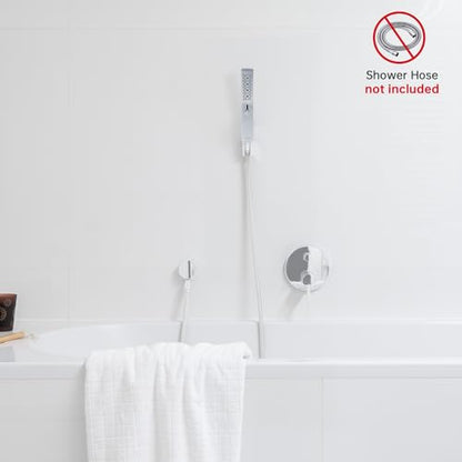 G-Promise All Metal Square 3 Function Handheld Shower Head(Chrome) | All Metal Construction, 3 Function Modes with Massage, Modern Look, Push Switch, Easy Installation - color: Chrome, style: Square