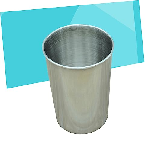 2Pcs Stainless Steel Tumbler Cups Silver Water Beverage Cups for Home Bathroom and Parties Easy to Clean Stainless Steel Design