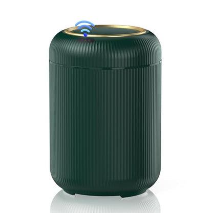 Procade Touchless Sensor Trash Can Bathroom,Small Gold + Green Garbage Can | 3 Gallon Automatic Garbage Can,Smart Room Trash Bin,Mini Auto Plastic Waste Basket for Office,Bedroom,Dorm,Toilet,Rv,Kitchen - color: Green