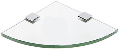 Spancraft 6" Quarter Round Glass with Square Clamp, Chrome Bracket - color: Chrome Bracket