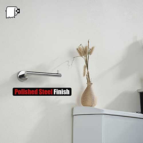 JQK Chrome Toilet Paper Holder, 5 Inch 304 Stainless Steel Thick 8mm Tissue Paper Dispenser for Bathroom, Hold Mega Rolls, Polished Chrome Wall Mount, TPH100-CH - color: Chrome, size: Bar