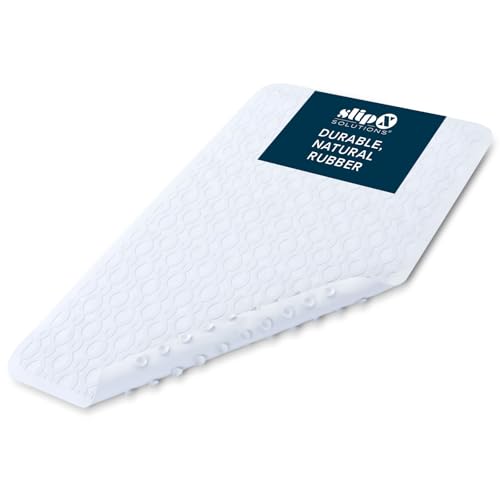 SlipX Solutions Rubber Non Slip Bathtub Mat, 15x27, White | Large Size For Tub & Shower, Soft Grippy Top, 200 Suction Cups, Machine Washable, Natural Rubber - color: White, size: 27" x 15" (Rectangular)