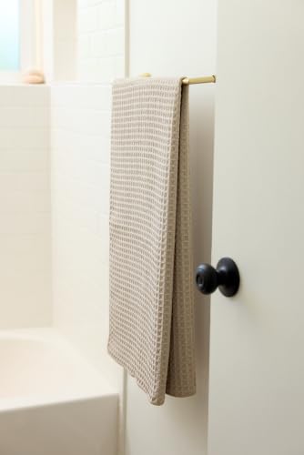GEOMETRY Taupe Waffle Bath - color: Taupe, size: 31" x 57" (1 Pack)
