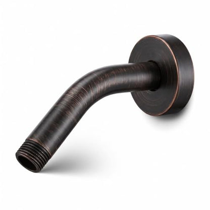 ORB 6 Inch Shower Head Arm with Flange and Teflon Tape, Stainless Steel Angled Shower Extension Arm for Top Shower Head & Handheld Shower Head, Oil Rubbed Bronze - color: Oil Rubbed Bronze