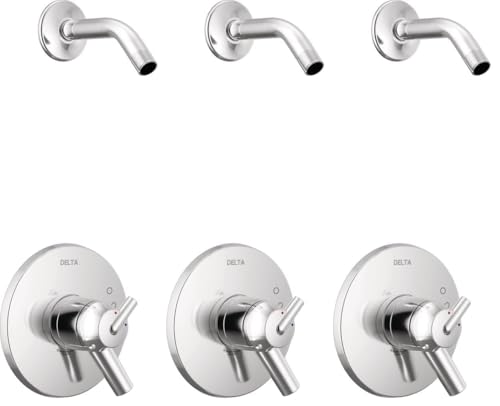 Delta Faucet T17259-LHD Trinsic 17 Series MultiChoice Shower Trim Less Showerhead (Showerhead Sold Separately), Chrome (Pack of 3) - size: (Pack of 3)