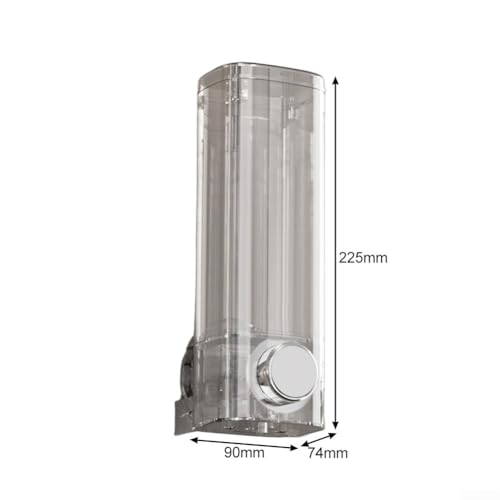 Wall-Mounted Soap Dispenser, 450ml Suction Cup No Drill Installation Gel Dispenser PET Material Space Saving Design for Bathroom Shower(Transparent) - size: Transparent