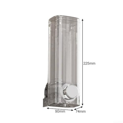 Wall-Mounted Soap Dispenser, 450ml Suction Cup No Drill Installation Gel Dispenser PET Material Space Saving Design for Bathroom Shower(Transparent) - size: Transparent