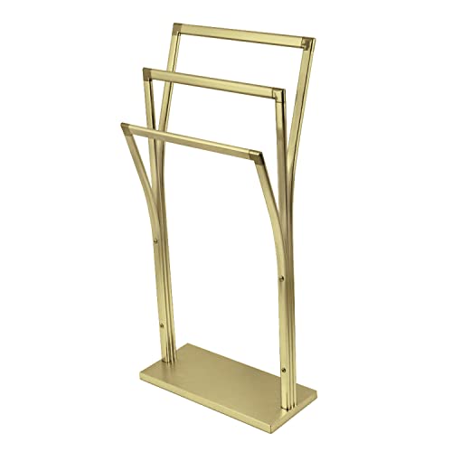 Kingston Brass SCC3307 Edenscape Freestanding Y-Style Towel-Rack, Brushed Brass 16.56 x 9.88 x 34.44 - color: Brushed Brass