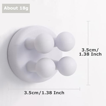4 pcs Silicone Toothbrush Holder Multi-Function Hook Waterproof self Adhesive Single Toothbrush Hook Plug Holder for Wall for Hanging Bathroom Kitchen Living Room Office - color: Purple