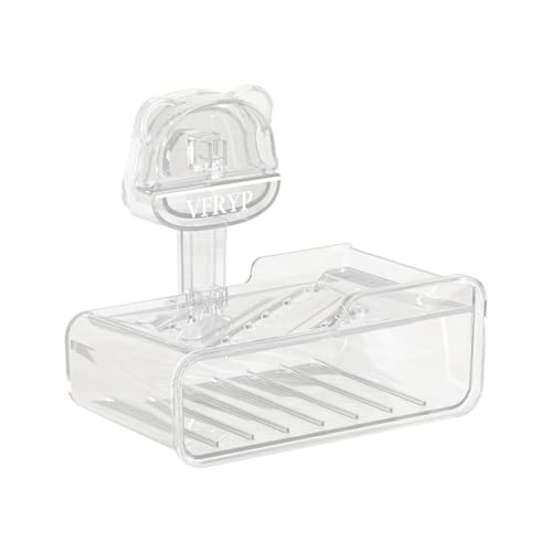 Wall Mount Suction Cup Soap Holder Not Drill Installation Double Layer Drainage Organizers for Bathroom Kitchen Double Layer Drainage Soap Tray