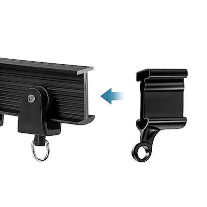 TOKPLNU Curtain Track End Stop for Flexible Bendable Curtain Track,4 Pack Black Curved Siding Ceiling Wall Mount Curtain Rail Ends Cap - color: Black, size: 4Pcs End Cap