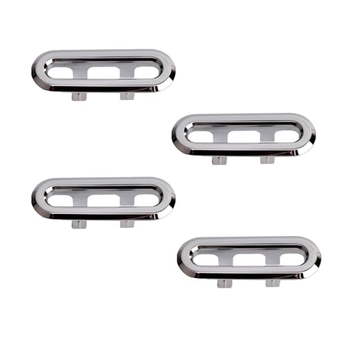 4 Pack Sink Overflow Ring,Bathroom Sink Basin Trim Overflow Cover Hole Insert Cap,Kitchen Sink Overflow Cover Round Caps for Kitchen Bathroom(Square) - color: Square