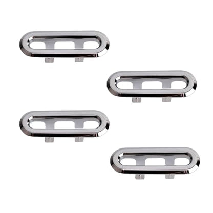 4 Pack Sink Overflow Ring,Bathroom Sink Basin Trim Overflow Cover Hole Insert Cap,Kitchen Sink Overflow Cover Round Caps for Kitchen Bathroom(Square) - color: Square