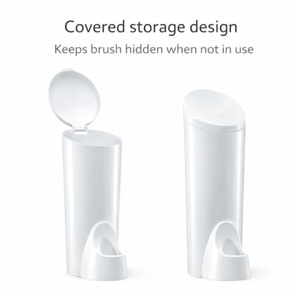 Disposable Toilet Bowl Cleaning Wand System with Replaceable Scrubbing Heads, Handle and Single-Use Refills for Bathroom Cleaning