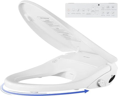 X7 Bidet Toilet Seat, Elongated Bidet Attachment for Toilet Warm Water with Soft Close, Electric Heated Bidet Seat with Water Filtration