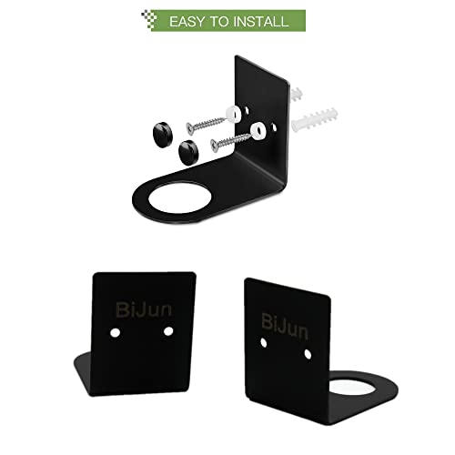 BiJun Soap Dispenser Wall Mount,1.06in Shampoo Conditioner Dispenser | Soap Dispenser Holder Refillable Shower Shampoo Conditioner Dispenser Set of 2 Black Space-Saving for Kitchen Bathroom ﻿ - color: Black