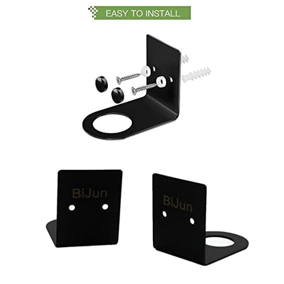 BiJun Soap Dispenser Wall Mount,1.06in Shampoo Conditioner Dispenser | Soap Dispenser Holder Refillable Shower Shampoo Conditioner Dispenser Set of 2 Black Space-Saving for Kitchen Bathroom ﻿ - color: Black