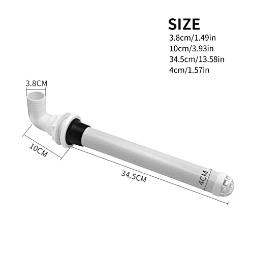 Overflow Drain Pipe, Overflow Assembly, Stable Water Flow, Strainer Pipe Tube Bathroom Pipes Fittings Universal for Yacht Cabin Bathroom Sink