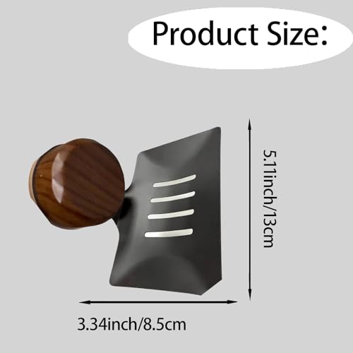 Self Draining Soap Dish with Suction Cup and Adhesive, Waterproof Wall Mounted Soap Holder, Drill-Free Sponge Tray for Shower Bathroom Kitchen (Black) - color: Black