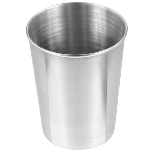 Cabilock 6oz Stainless Steel Bathroom Rinse Cup, Small Metal Tumbler Cup for Toothbrushing, Compact Mouthwash Holder and Toothbrush Holder for Bathroom Sink, Travel, Home and Guest Use, Silver - size: 8.50X6.00X6.00CM
