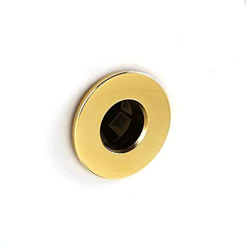 Sink Basin Trim Overflow Cover Brass Insert in Hole Round Caps Gold - color: Gold 1 Pc