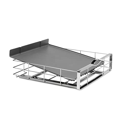 simplehuman 20 inch Pull-Out Cabinet Organizer, Heavy-Gauge Steel Frame,Silver - size: 20-Inch