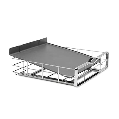 simplehuman 20 inch Pull-Out Cabinet Organizer, Heavy-Gauge Steel Frame,Silver - size: 20-Inch