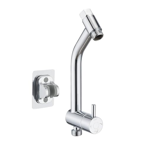PDPBath Brass Shower Arm Diverter with Adhesive Handheld Holder for Easy Reach, Upgrade Low 3-Way Diverter with Pause Setting, G1/2 Universal Connection - Chrome - color: Chrome-3