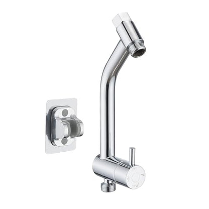 PDPBath Brass Shower Arm Diverter with Adhesive Handheld Holder for Easy Reach, Upgrade Low 3-Way Diverter with Pause Setting, G1/2 Universal Connection - Chrome - color: Chrome-3