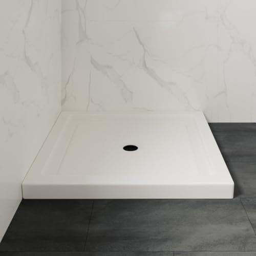 OVE Decors 36x36" Shower Base Center Drain, White - size: 36 x 36, style: Center Drain