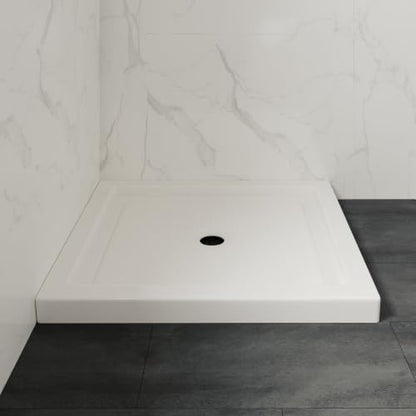 OVE Decors 36x36" Shower Base Center Drain, White - size: 36 x 36, style: Center Drain