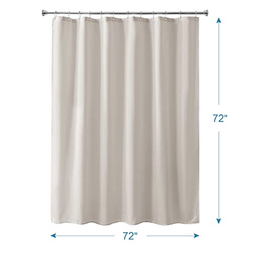 Khaki Shower Curtain Liner, Khaki Fabric Shower Liner, 2-in-1 Bathroom Shower Curtain and Liner, 12 Grommet Holes, Water Proof, Machine Washable, Hotel Quality, 72 x 72 Inches - color: Khaki, size: 72"W x 72"L (Pack of 1)