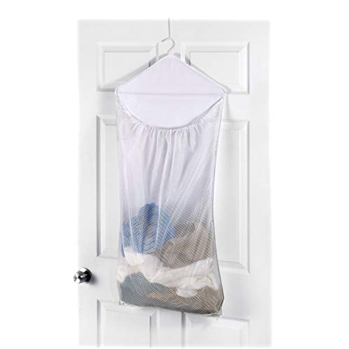Whitmor OTD Hanging Laundry Hamper, White