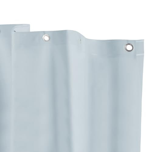 Kenney KN41438 Medium Weight 5 Gauge Waterproof PEVA Shower Curtain Liner with Rust-Resistant Metal Grommets and Weighted Magnetic Hem for Bathroom, 70" W x 72" H, Blue, 1-Pack - color: Blue, size: 70"W x 72"L (Pack of 1)