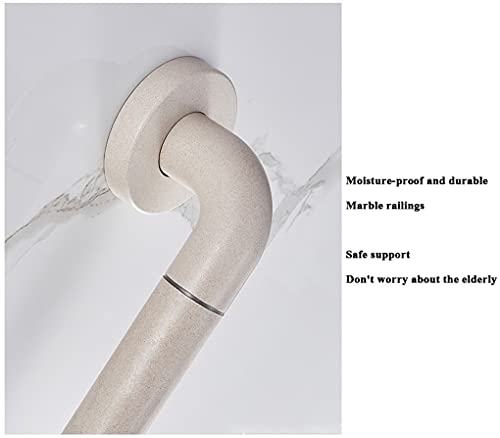 Bathroom Handles Grab Bars for Bathtubs and Showers, Stainless Steel Bathroom Grab Bar, Constant Temperature Non-Slip Marble Texture Surface Safety Handrail, Bathtub W