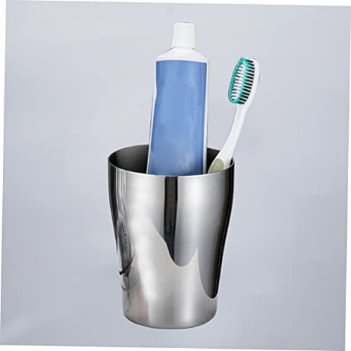 PRETYZOOM Stainless Steel Tooth Mug Rinsing Cup for Brushing Teeth Reusable Mouthwash Cup Unique Design for Home Couples Impact Resistant Easy to Clean