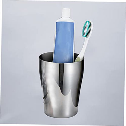 PRETYZOOM Stainless Steel Tooth Mug Rinsing Cup for Brushing Teeth Reusable Mouthwash Cup Unique Design for Home Couples Impact Resistant Easy to Clean