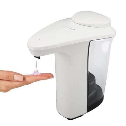 Automatic Soap Dispenser, Touchless Battery Operated Hand Soap&Dish Soap Dispenser, Sensor Liquid Soap Dispenser 17oz/500ml with Adjustable Output for Kitchen Sink Bathroom Commercial(White) - color: White