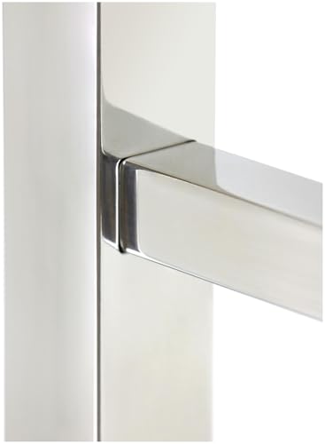 WarmlyYours Tahoe Heated Towel Rack, 7 Bars, Polished Stainless Steel | Hardwired 120V heated towel rack for spa-like bathroom comfort, 427 BTU/hr, energy-efficient towel drying - color: Polished Stainless Steel (7 Bars)