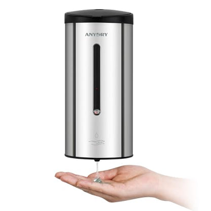 anydry Touchless Automatic Liquid Soap Dispense Wall Mount 25oz Large Capacity Stainless Steel for Commercial (Polished) - color: Polished Stainless Steel