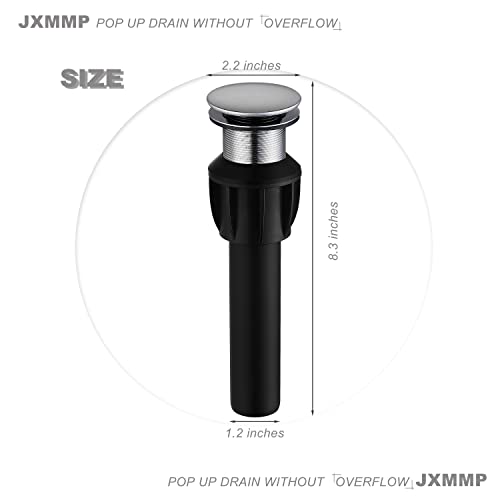 Vessel Sink Faucet Brushed Nickel, JXMMP Bathroom Sink Faucets Without Overflow Pop Up Drain and Water Faucet Supply Lines, Stainless Steel SpotShield Bathroom Faucet for Sink 1 Hole, JXM1001BN - color: Brushed Nickel, size: Tall Faucet