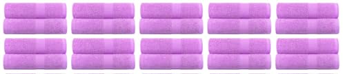 BY LORA 20-Pack Oversized Bath Sheets, Terry Cotton Hotel Large Towels, Lavender - color: Lavender, size: Bath Sheet 20-Pack