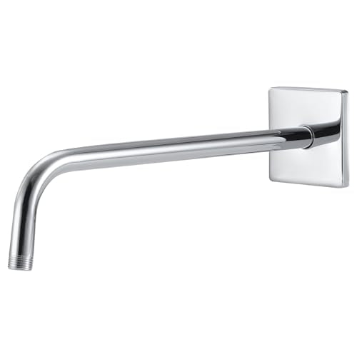 Shower Arm with 3.5" Flange, 15 Inch Wall Mount Replacement Shower Head Arm For Fixed Shower Heads and Handheld Showerhead, Chrome - color: Chrome, style: 15 Inch